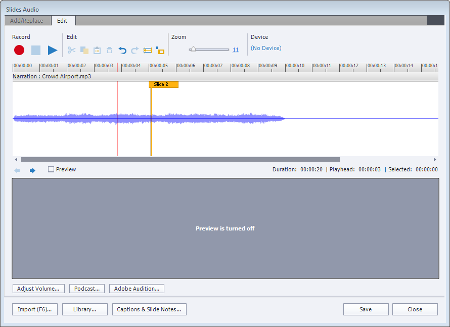 How to edit audio files with Adobe Captivate Classic